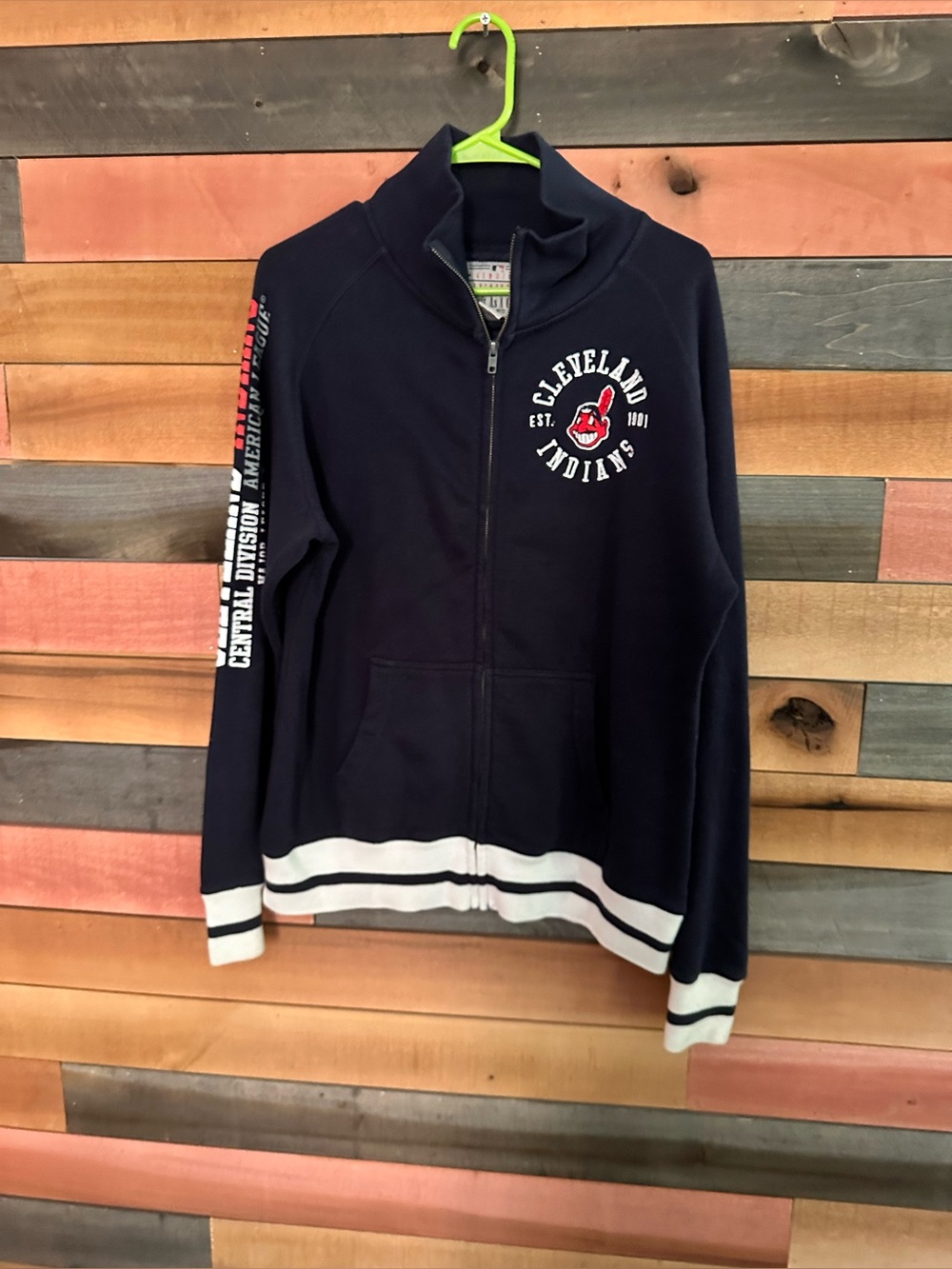 MLB Cleveland Indians Soft As A Grape women's full-zip track jacket